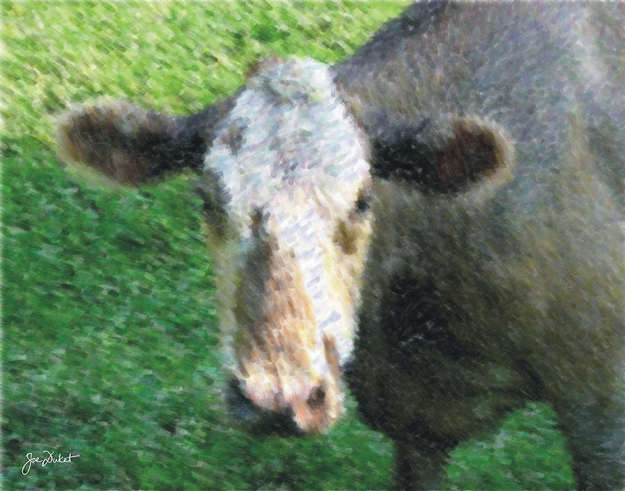 Cow Portrait in Pastel Photograph by Joe Duket