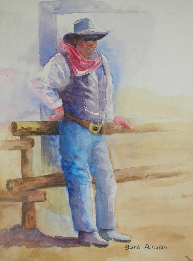 Cowboy 2 Painting by Barbara Parisien