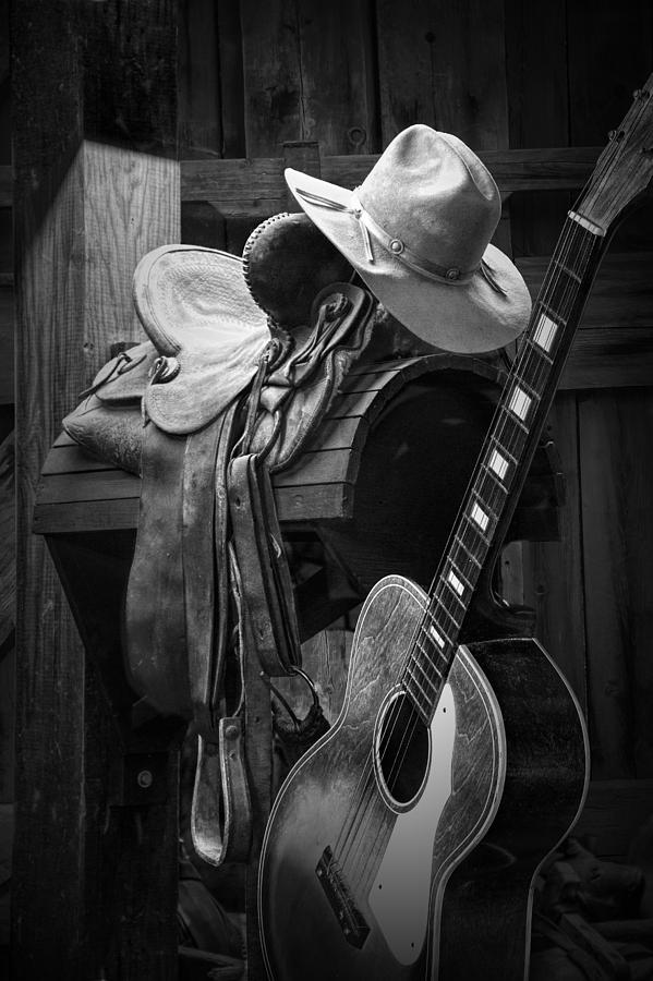 Cowboy Acoustic Guitar Photograph by Randall Nyhof