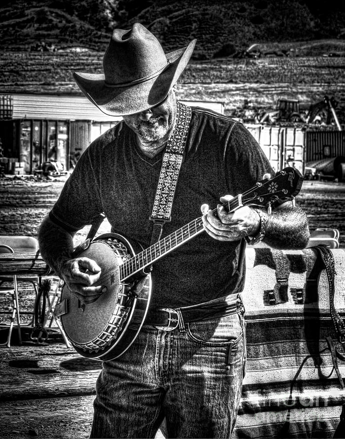 Cowboy and the Banjo Photograph by Tommy Anderson