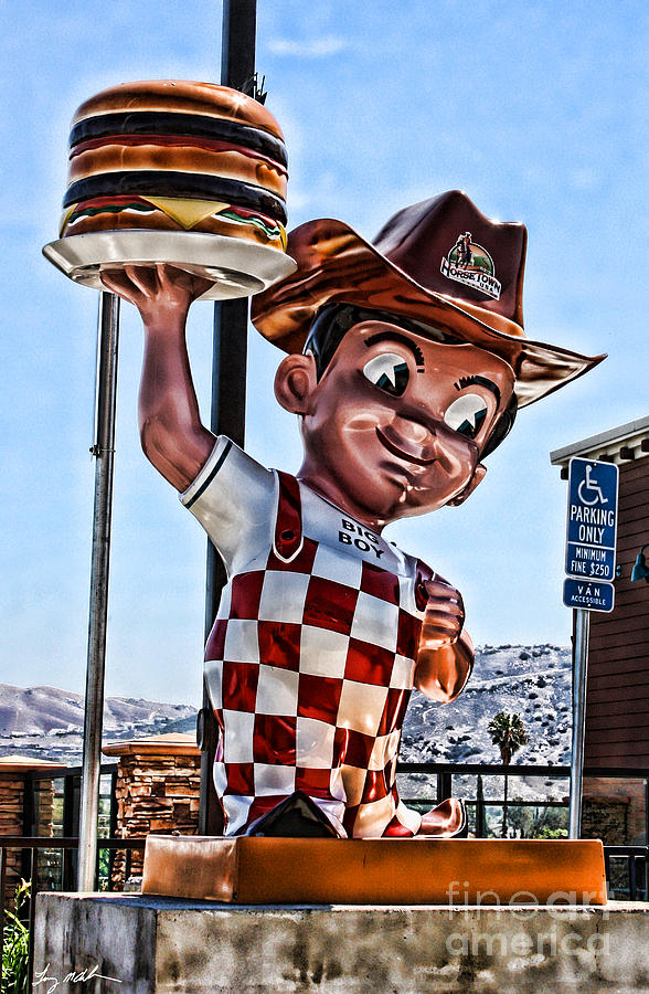 Sign Photograph - Cowboy Big Boy by Tommy Anderson