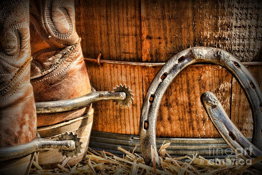 Cowboy Boots and Spurs Photograph by Paul Ward