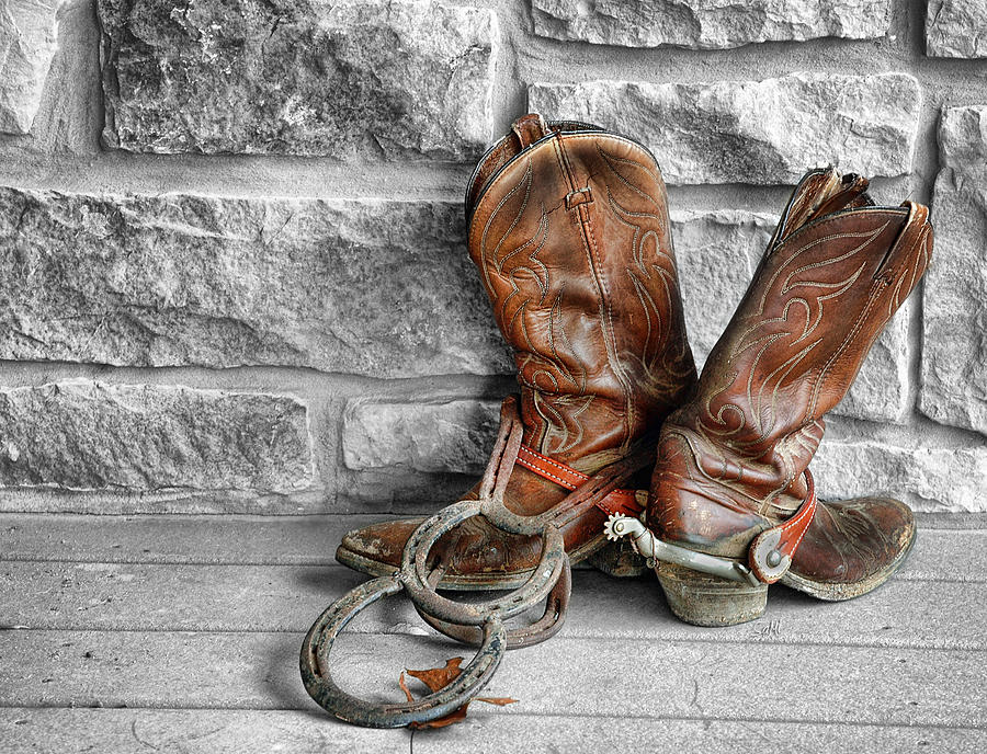 Cowboy boots Photograph by Sami Martin