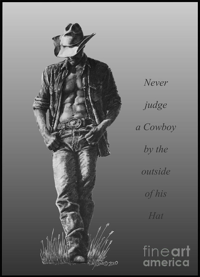 Cowboy Hat Verse Digital Art by Marianne NANA Betts