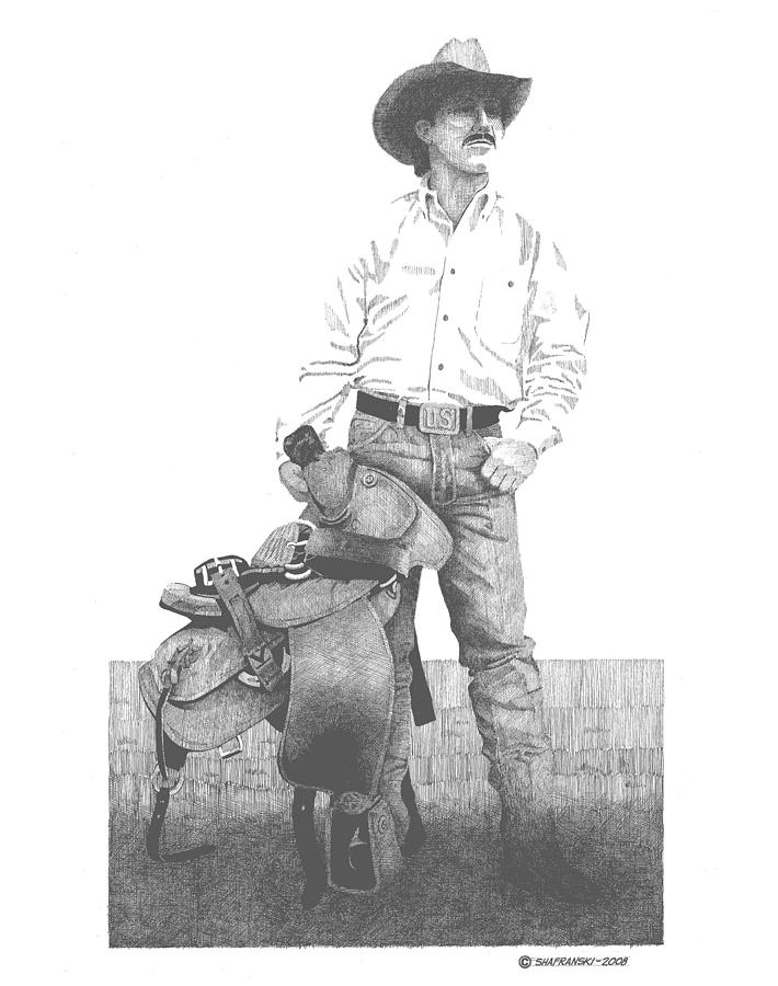 Cowboy Drawing by Paul Shafranski Fine Art America