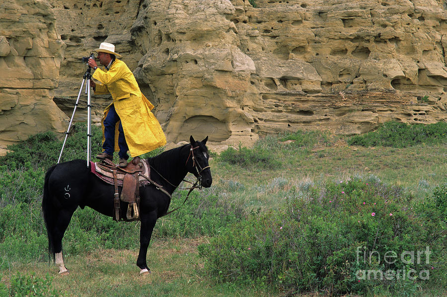 Landscape Photograph - Cowboy Photographer by Bob Christopher