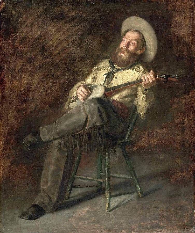 Cowboy Singing Painting by Thomas Eakins