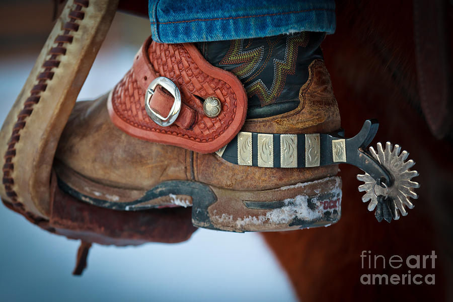 Cowboy spurs Photograph by Inge Johnsson