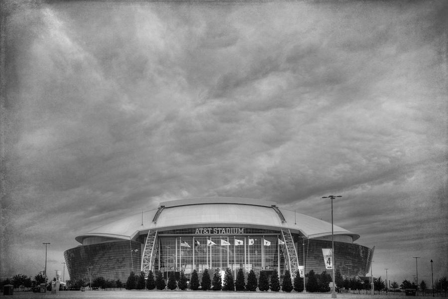 Cowboy Stadium BW Photograph by Joan Carroll