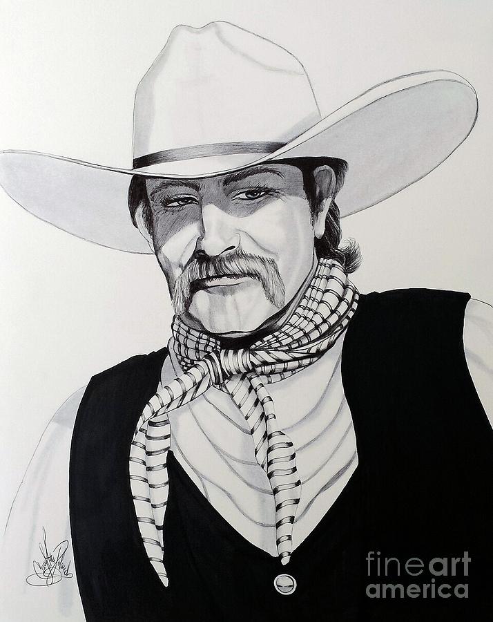 Cowboy Steven Drawing by Cheryl Poland