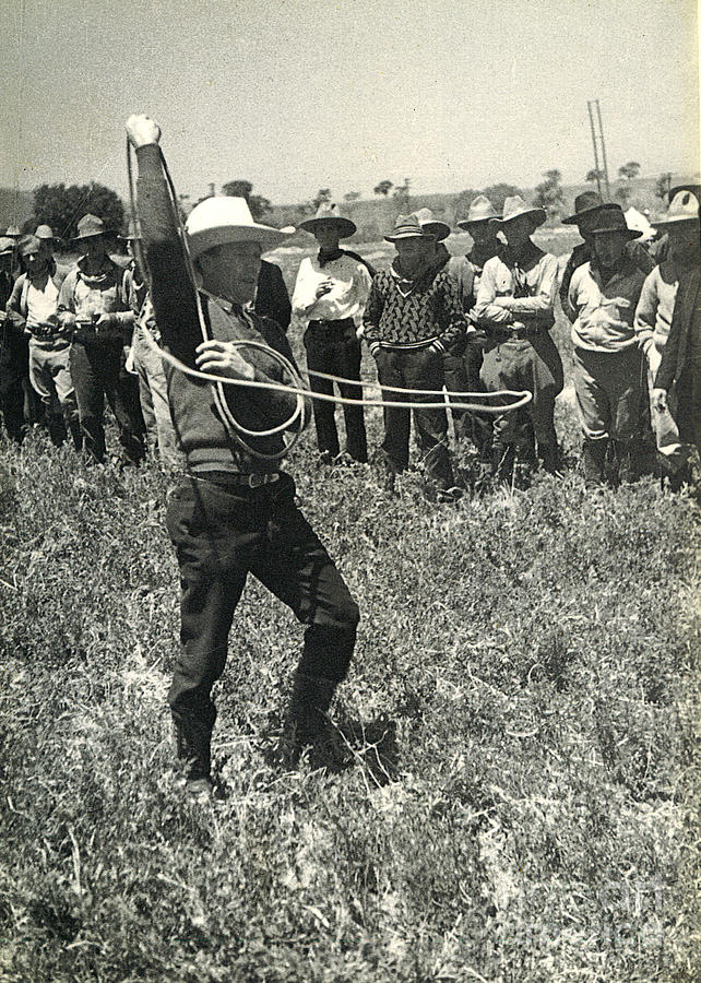 Cowboy w Lasso 1935 Photograph by Patricia Tierney