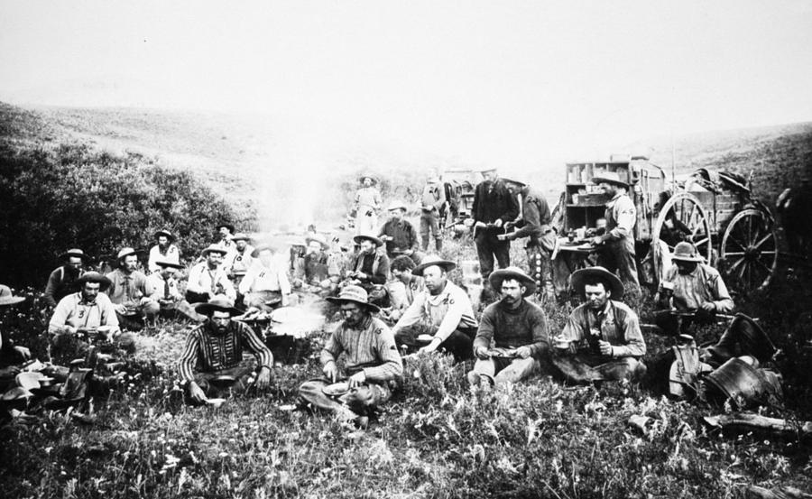 Cowboys 1887 Photograph By Granger Fine Art America