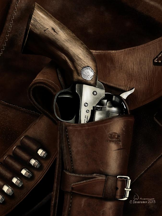 Firearms Digital Art - Cowboys Best Friend by Chuck Devereaux Art