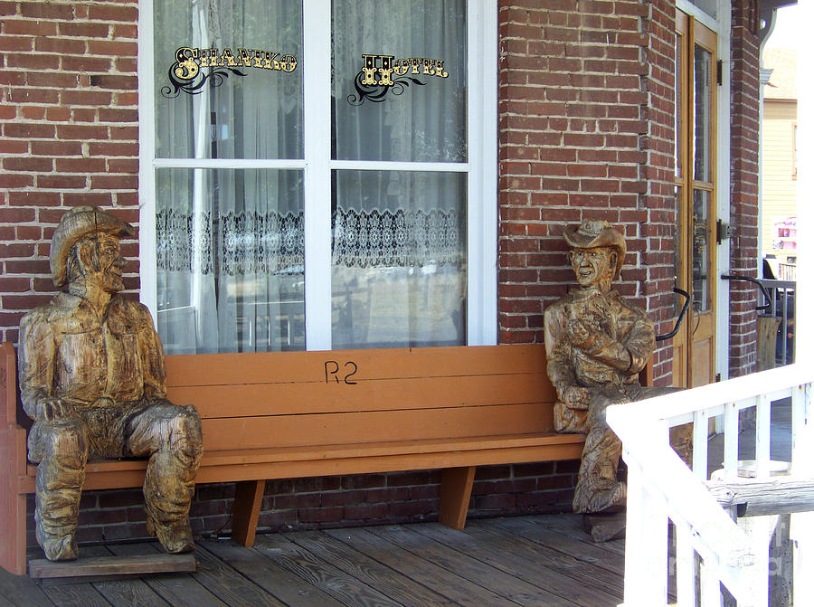 Cowboys on the Porch Photograph by Charles Robinson