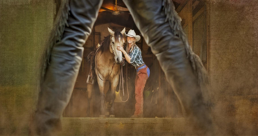Cowgirl and Cowboy Photograph by Susan Candelario