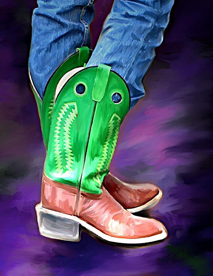 cowgirl boots painting