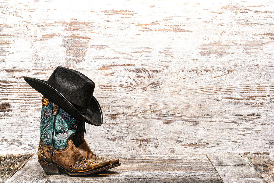 Boot Photograph - Cowgirl Boots by Olivier Le Queinec