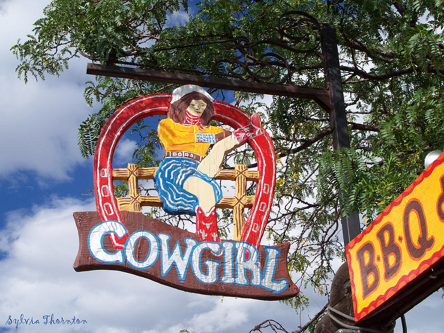 Santa Fe Photograph - Cowgirl Cafe by Sylvia Thornton