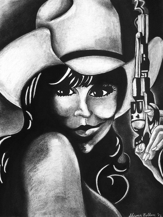 Cowgirl Drawing by Sheena Pape | Fine Art America