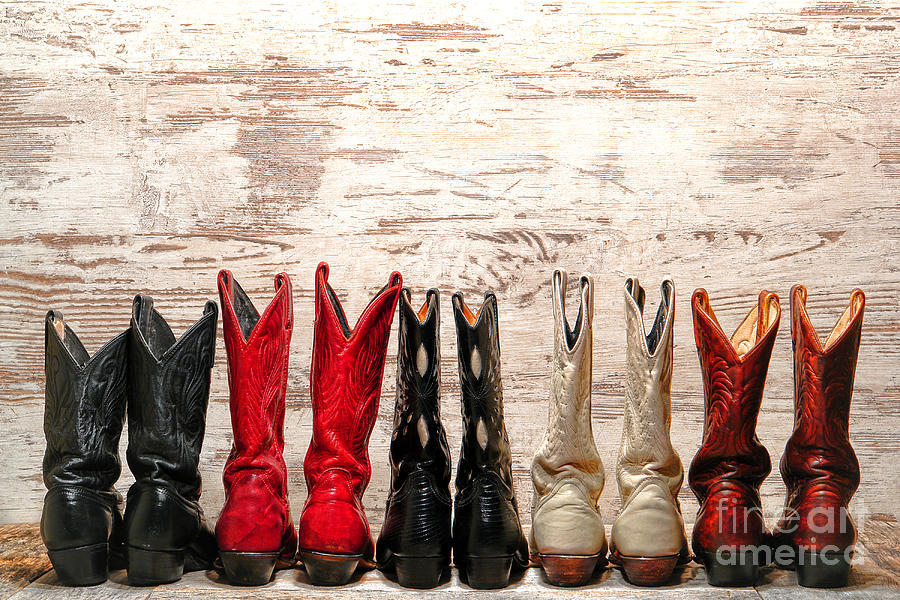 Boot Photograph - Cowgirls Night Out by Olivier Le Queinec