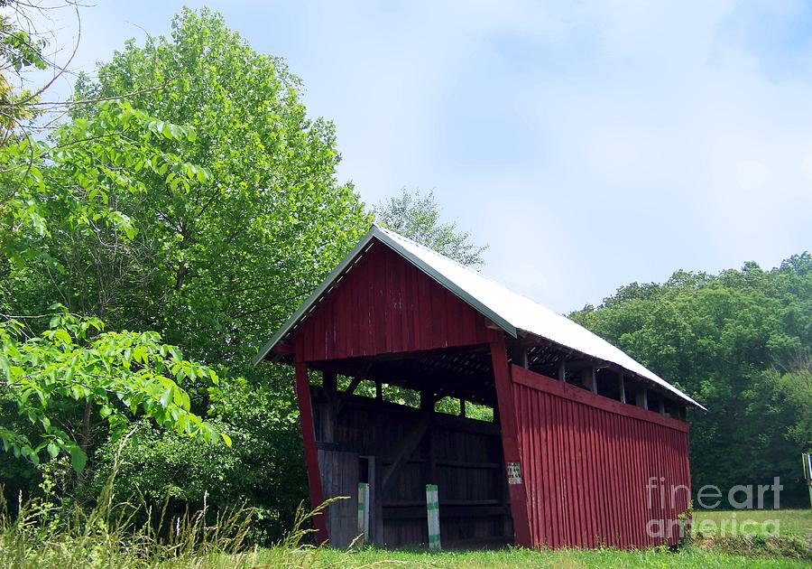 Cox Covered Bridge Photograph by Charles Robinson