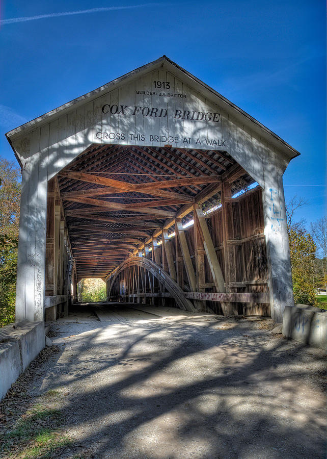 Cox Ford Covered Bridge Photograph by Alan Toepfer
