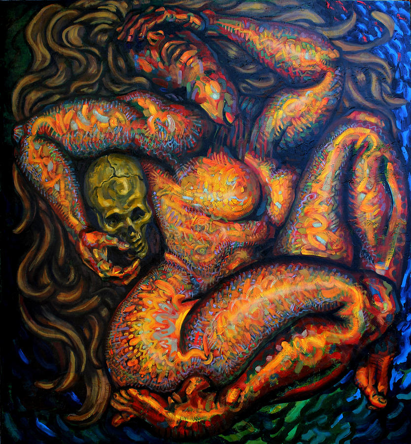 Nude Painting - Coyolxauhqui by Paul Herman Nude Painting - Coyolxauhqui by Paul Herman