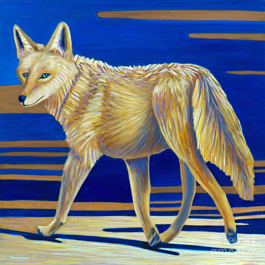 Coyote Crossing Painting by Brian  Commerford