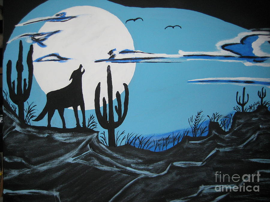 Nature Painting - Coyote by Jeffrey Koss