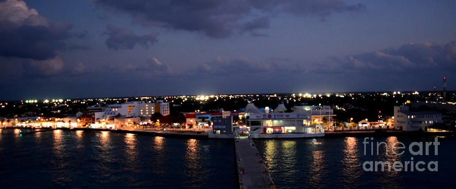 Cozumel Skyline At The Harbor Photograph by Gary Smith