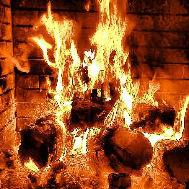 Winter Photograph - #cozy #home #fireplace #photooftheday by Tarek Al Hassan