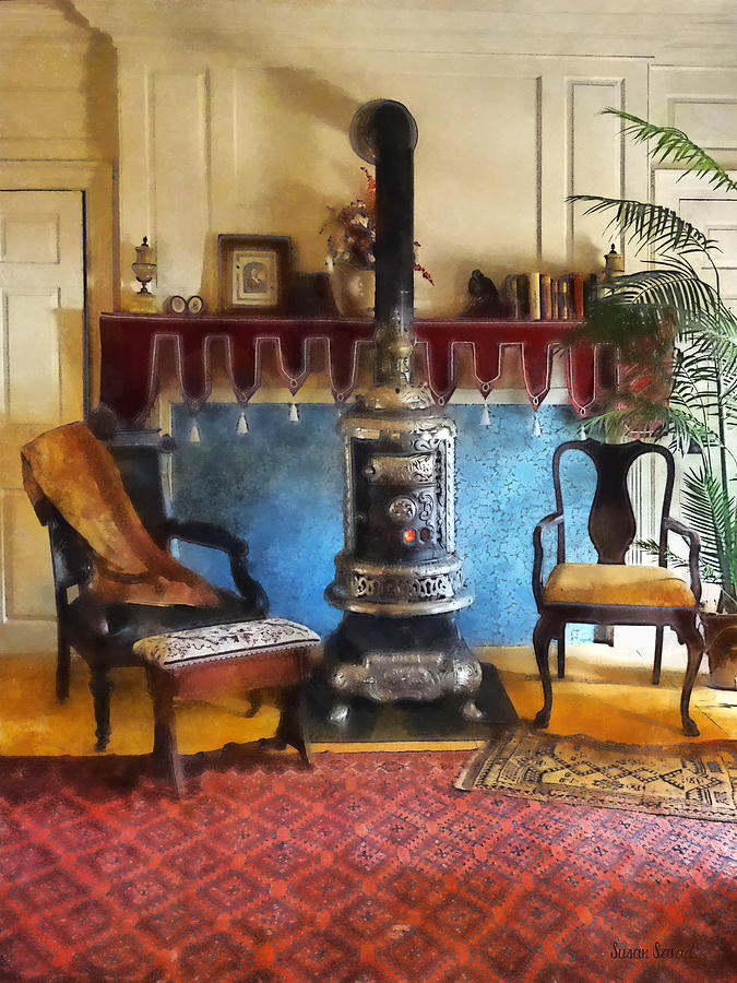 Stove Photograph - Cozy Victorian Parlor by Susan Savad