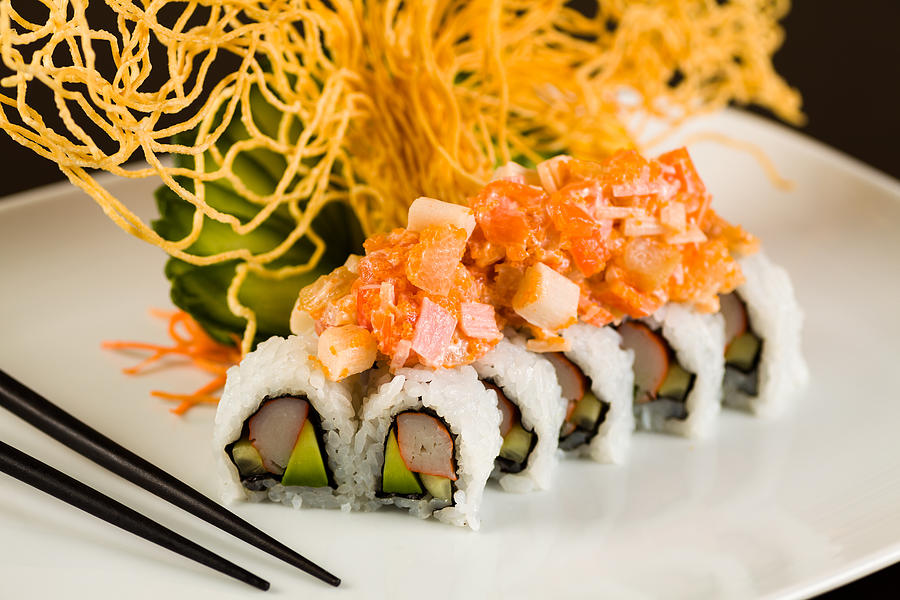 Crab and Salmon Roll Photograph by Raul Rodriguez