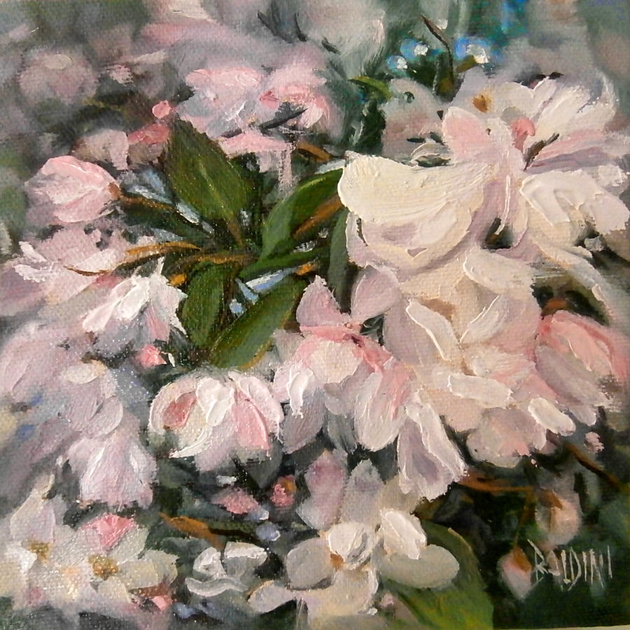 Flower Painting - Crab Apple Blossoms by J R Baldini Flower Painting - Crab Apple Blossoms by J R Baldini