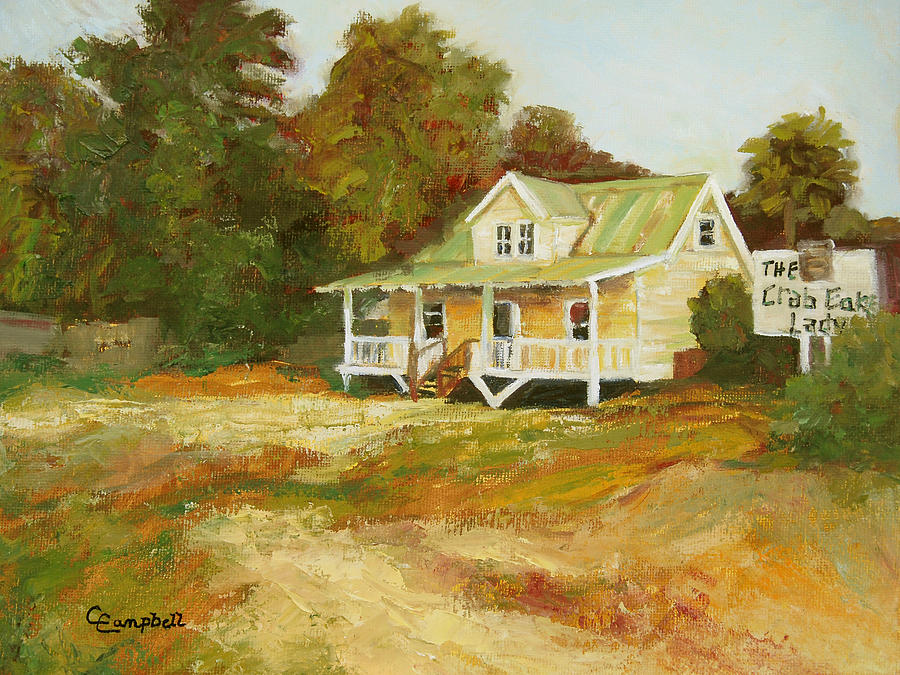 Landscape Painting - Crab Cake Ladys House by Cecelia Campbell Landscape Painting - Crab Cake Ladys House by Cecelia Campbell