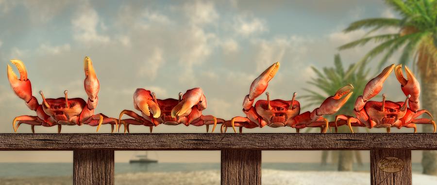Crab Dance Digital Art by Daniel Eskridge