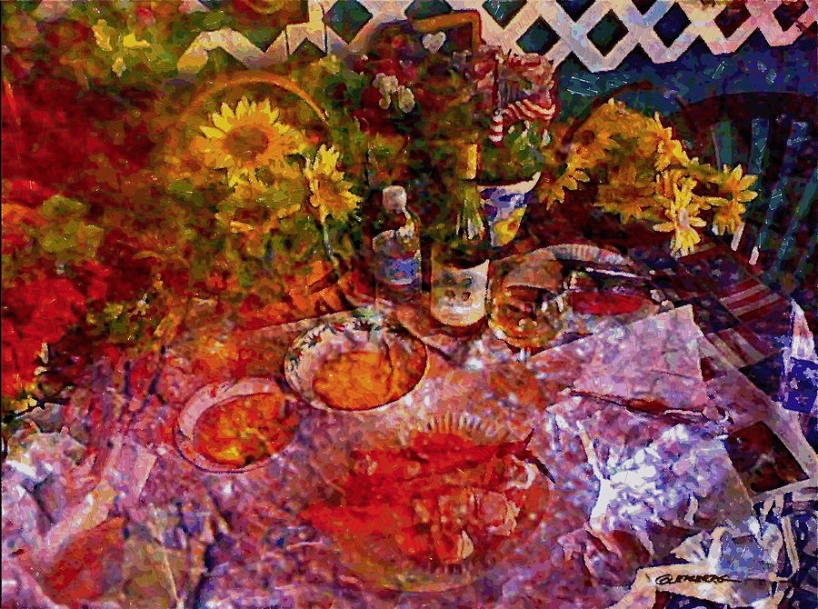 Impressionism Painting - Crab Feast by Craig A Christiansen