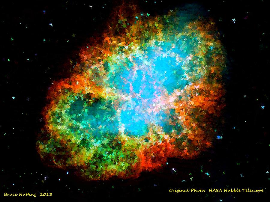 Crab Nebula Painting by Bruce Nutting
