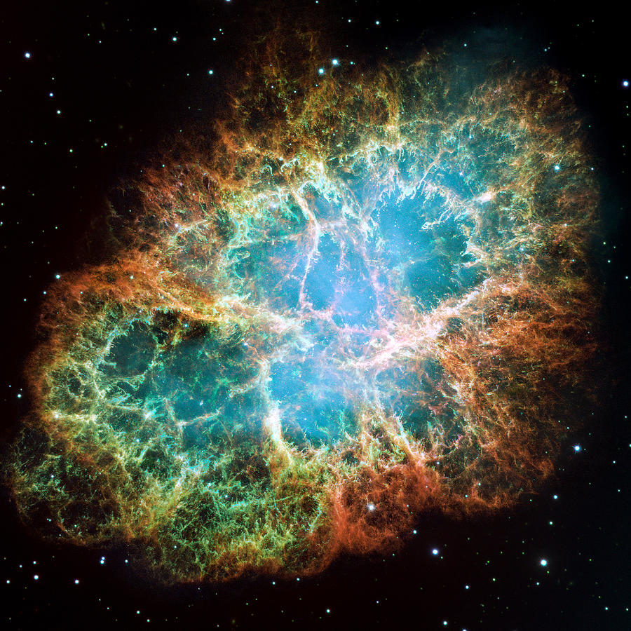 Crab Nebula Photograph by NASA and ESA