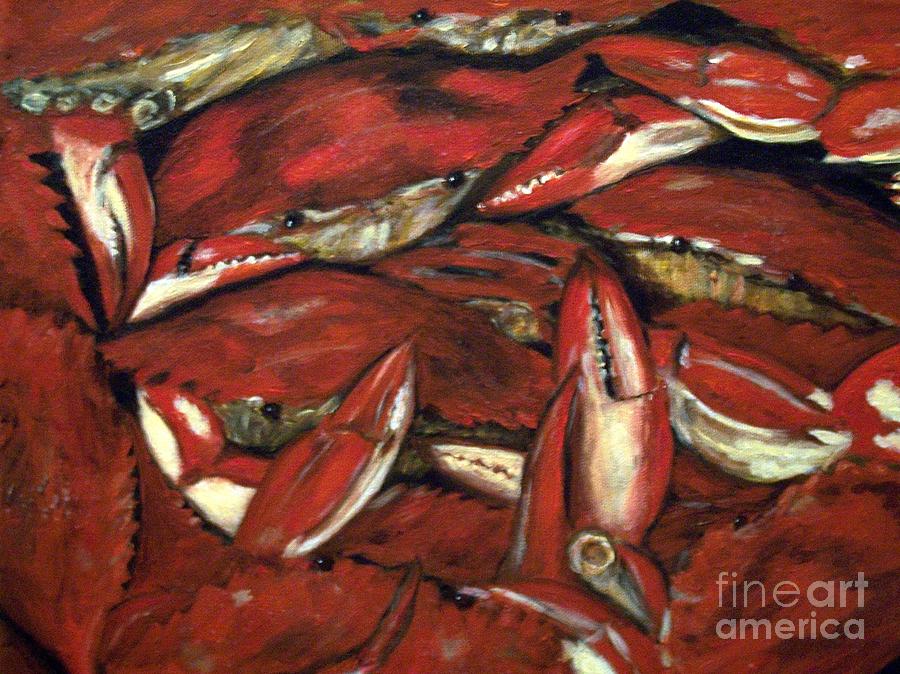 Crab Stack Painting by JoAnn Wheeler