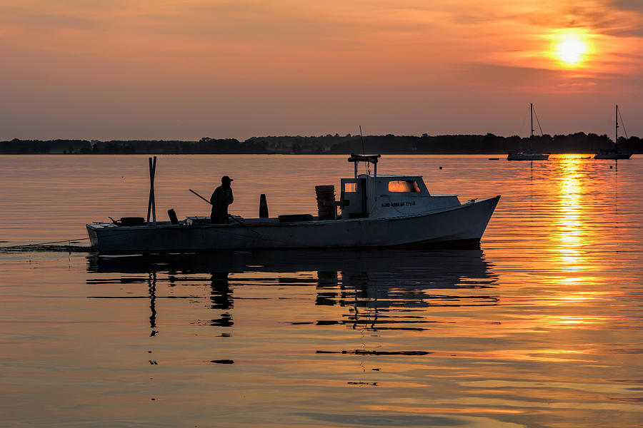 Crabbing at Sunrise Photograph by David Kay