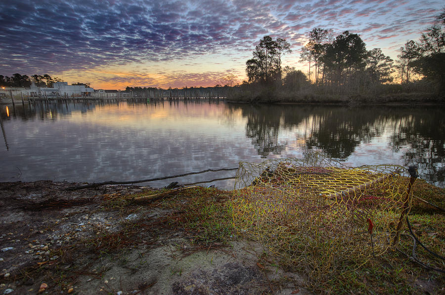 Crabbing at sunrise Digital Art by Michael Thomas