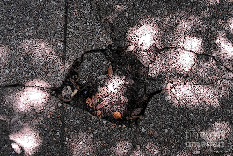 Sidewalks Photograph - Cracks Exposed 1 by Walter Neal
