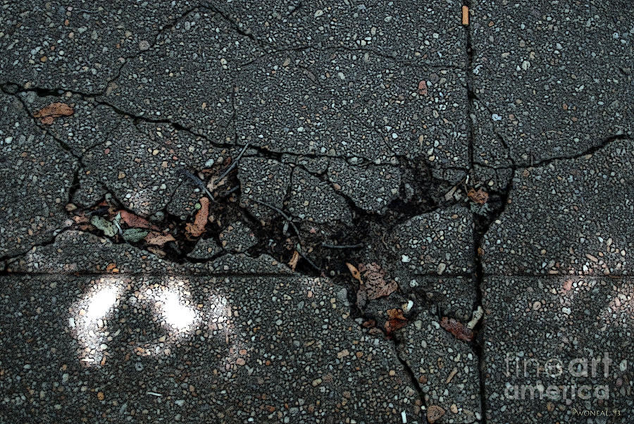 Sidewalks Photograph - Cracks Exposed 2 by Walter Neal
