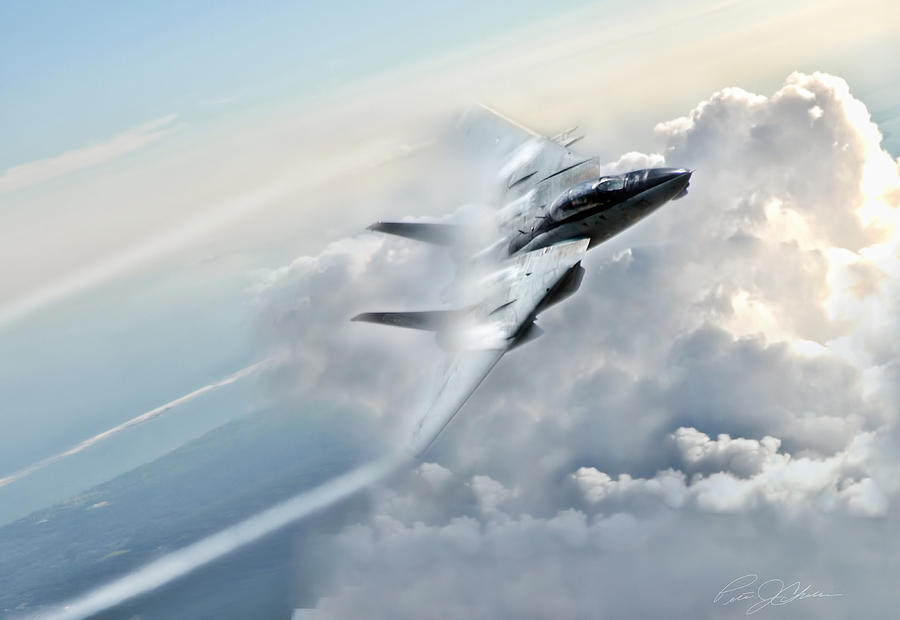 Jet Digital Art - Crack The Sky by Peter Chilelli
