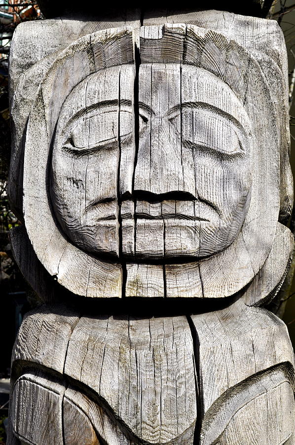 Totem Photograph - Cracked Face by Cathy Mahnke