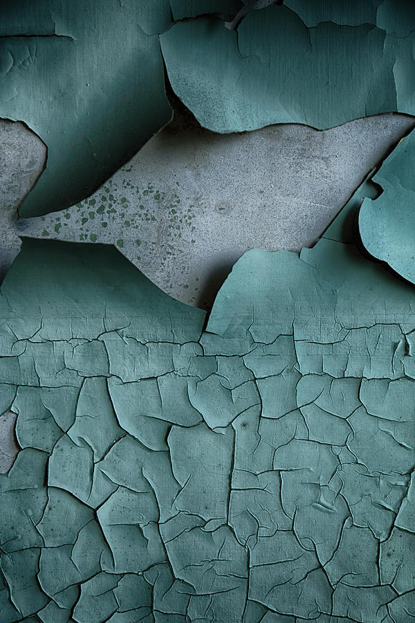 Architecture Photograph - Cracked Peeling paintwork by Russ Dixon