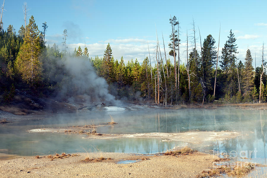 Crackling Lake in Norris Geyser Basin Photograph by Fred Stearns