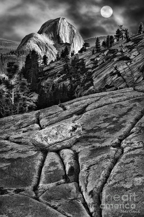Cracks To Yosemites Hafe Dome Photograph by Blake Richards