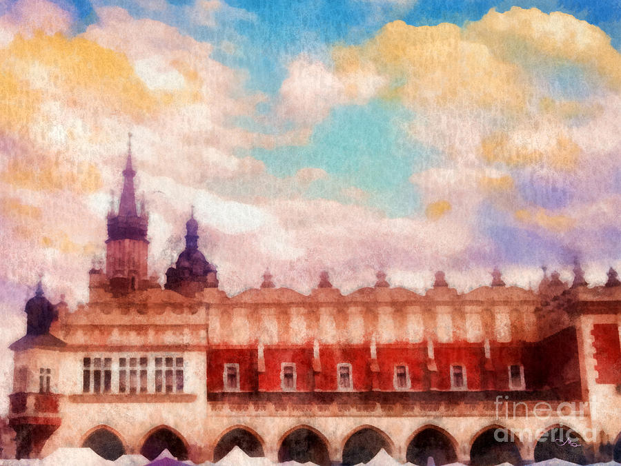 Landmark Painting - Cracow Cloth Hall by Mo T